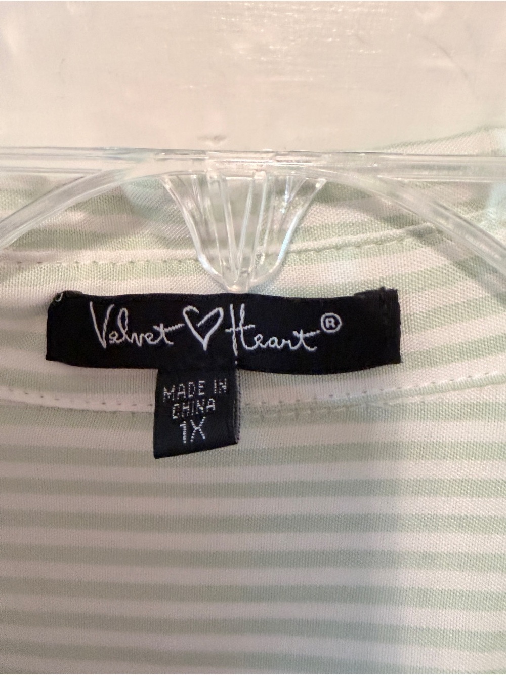 Velvet Heart Mint and White Striped Top - Picture 6 of 14
